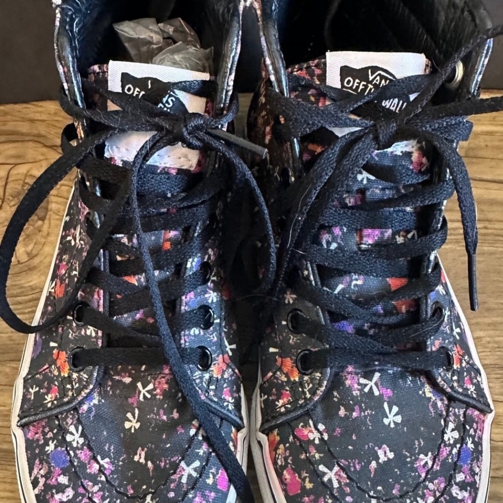 Vans Kids' Black and White Sneakers